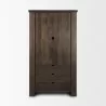 Mercana Wallen Solid Dark Brown Wood Curio Cabinet Front - Mercana Wallen Solid Dark Brown Wood Curio Cabinet Front