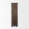 Mercana Wallen Solid Dark Brown Wood Curio Cabinet Side