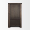 Mercana Wallen Solid Dark Brown Wood Curio Cabinet Back