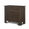 Mercana Wallen Solid Dark Brown Wood 3 Drawer Accent Cabinet - Mercana Wallen Solid Dark Brown Wood 3 Drawer Accent Cabinet
