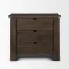 Mercana Wallen Solid Dark Brown Wood 3 Drawer Accent Cabinet Front - Mercana Wallen Solid Dark Brown Wood 3 Drawer Accent Cabinet Front