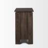 Mercana Wallen Solid Dark Brown Wood 3 Drawer Accent Cabinet Side