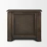 Mercana Wallen Solid Dark Brown Wood 3 Drawer Accent Cabinet Back - Mercana Wallen Solid Dark Brown Wood 3 Drawer Accent Cabinet Back