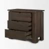 Mercana Wallen Solid Dark Brown Wood 3 Drawer Accent Cabinet - Mercana Wallen Solid Dark Brown Wood 3 Drawer Accent Cabinet