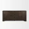 Mercana Wallen 2 Door Solid Dark Brown Wood With 3 Drawers Sideboard Front - Mercana Wallen 2 Door Solid Dark Brown Wood With 3 Drawers Sideboard Front
