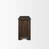 Mercana Wallen 2 Door Solid Dark Brown Wood With 3 Drawers Sideboard Side