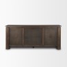 Mercana Wallen 2 Door Solid Dark Brown Wood With 3 Drawers Sideboard Front