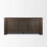 Mercana Wallen 2 Door Solid Dark Brown Wood With 3 Drawers Sideboard Front - Mercana Wallen 2 Door Solid Dark Brown Wood With 3 Drawers Sideboard Front