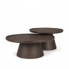 Mercana Takoda Dark Brown Wood Tapered Drum Nesting Coffee Tables 1