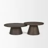 Mercana Takoda Dark Brown Wood Tapered Drum Nesting Coffee Tables 2 - Mercana Takoda Dark Brown Wood Tapered Drum Nesting Coffee Tables 2