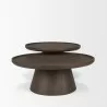Mercana Takoda Dark Brown Wood Tapered Drum Nesting Coffee Tables 3 - Mercana Takoda Dark Brown Wood Tapered Drum Nesting Coffee Tables 3