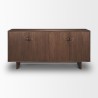 Mercana Varenna 4 Door Dark Brown Wood With Rope Handles Sideboard Front