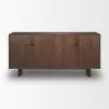 Mercana Varenna 4 Door Dark Brown Wood With Rope Handles Sideboard Front - Mercana Varenna 4 Door Dark Brown Wood With Rope Handles Sideboard Front