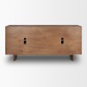 Mercana Varenna 4 Door Dark Brown Wood With Rope Handles Sideboard Back