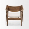 Mercana Haggen Medium Brown Oak Wood w/ Cream Fabric Accent ChairB