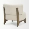 Mercana Vyra Dark Brown Wood With Cream Fabric Accent Chair - Mercana Vyra Dark Brown Wood With Cream Fabric Accent Chair