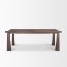 Mercana Wolcott Rectangular Dark Brown Solid Wood Dining Table Front