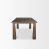 Mercana Wolcott Rectangular Dark Brown Solid Wood Dining Table Side