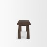 Mercana Wolcott Rectangular Dark Brown Solid Wood Bench Side