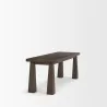 Mercana Wolcott Rectangular Dark Brown Solid Wood Bench 2 - Mercana Wolcott Rectangular Dark Brown Solid Wood Bench 2