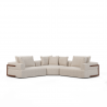 Mercana Warner Oatmeal 3 Piece Sofa Set With Corner Piece