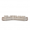 Mercana Warner Oatmeal 3 Piece Sofa Set With Corner Piece LHS