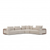 Mercana Warner Oatmeal 3 Piece Sofa Set With Corner Piece RHS