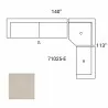 Mercana Warner Oatmeal 3 Piece Sofa Set With Corner Piece RHS - Mercana Warner Oatmeal 3 Piece Sofa Set With Corner Piece RHS