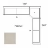 Mercana Warner Oatmeal 3 Piece Sofa Set With Corner Piece Set of 4 - Mercana Warner Oatmeal 3 Piece Sofa Set With Corner Piece Set of 4