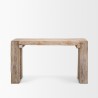 Mercana McArthur Whitewash Reclaimed Wood Console Table Front