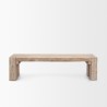 Mercana McArthur Whitewash Reclaimed Wood Bench Front