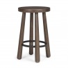 Mercana Weldon Dark Brown Wood With Matte Black Metal Counter Stool  1