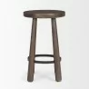 Mercana Weldon Dark Brown Wood With Matte Black Metal Counter Stool  2 - Mercana Weldon Dark Brown Wood With Matte Black Metal Counter Stool  2