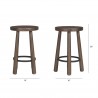 Mercana Weldon Dark Brown Wood With Matte Black Metal Counter Stool  4