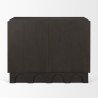 Mercana Wagner Dark Brown Wood With Arched Design Accent Cabinet Back