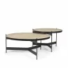 Mercana Wade Travertine Marble With Matte Black Metal Coffee Tables 4 - Mercana Wade Travertine Marble With Matte Black Metal Coffee Tables 4
