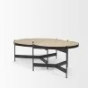 Mercana Wade Travertine Marble With Matte Black Metal Coffee Tables 2 - Mercana Wade Travertine Marble With Matte Black Metal Coffee Tables 2