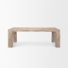 Mercana McArthur 84" Whitewash Reclaimed Wood Dining Table Front