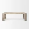 Mercana McArthur 94" Whitewash Reclaimed Wood Dining Table Front - Mercana McArthur 94" Whitewash Reclaimed Wood Dining Table Front