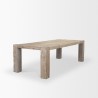 Mercana McArthur 94" Whitewash Reclaimed Wood Dining Table Side Angle