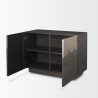 Mercana Roxdale Acid Washed Iron Metal Accent Cabinet Open