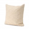 Mercana Jacory Cream Checker Textured Decorative Square Pillow Cover 1