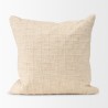 Mercana Jacory Cream Checker Textured Decorative Square Pillow Cover Front