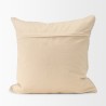 Mercana Jacory Cream Checker Textured Decorative Square Pillow Cover Back