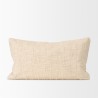 Mercana Jacory Cream Checker Textured Decorative Lumbar Pillow Cover Front