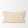 Mercana Jacory Cream Checker Textured Decorative Lumbar Pillow Cover Front - Mercana Jacory Cream Checker Textured Decorative Lumbar Pillow Cover Front