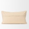 Mercana Jacory Cream Checker Textured Decorative Lumbar Pillow Cover Back
