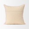 Mercana Jaela Beige and Black Striped Checkered Decorative Square Pillow Cover Back