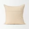 Mercana Jaela Beige and Black Striped Checkered Decorative Square Pillow Cover Back - Mercana Jaela Beige and Black Striped Checkered Decorative Square Pillow Cover Back