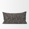 Mercana Jalia Cream and Black Cotton Decorative Lumbar Pillow Cover Front